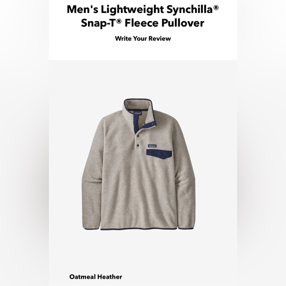 NWT Men’s Patagonia Synchilla Snap-T Fleece Pullover